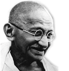 Mahatma Gandhi als alter Mann