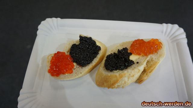 Kaviar (schwarz & rot) mit Brot und Butter
